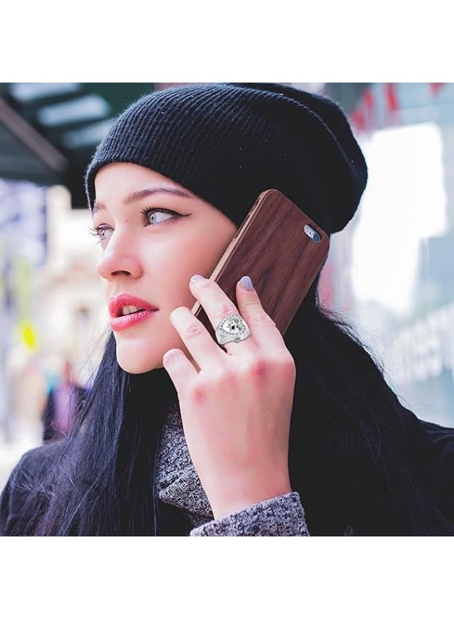 مجوهرات - ساعات يد دائرية أنالوج للرجال والنساء، سهلة القراءة، تعمل بحركة كوارتز، خواتم ساعة قابلة للتعديل. - Image 3